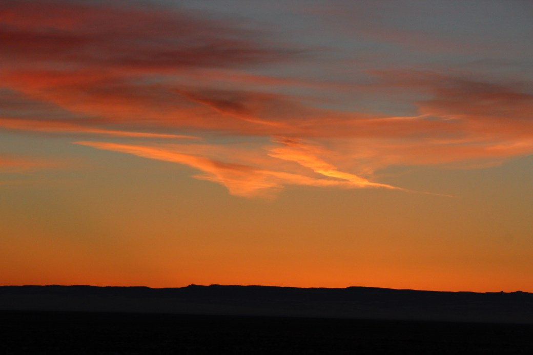 san luis valley at sunset