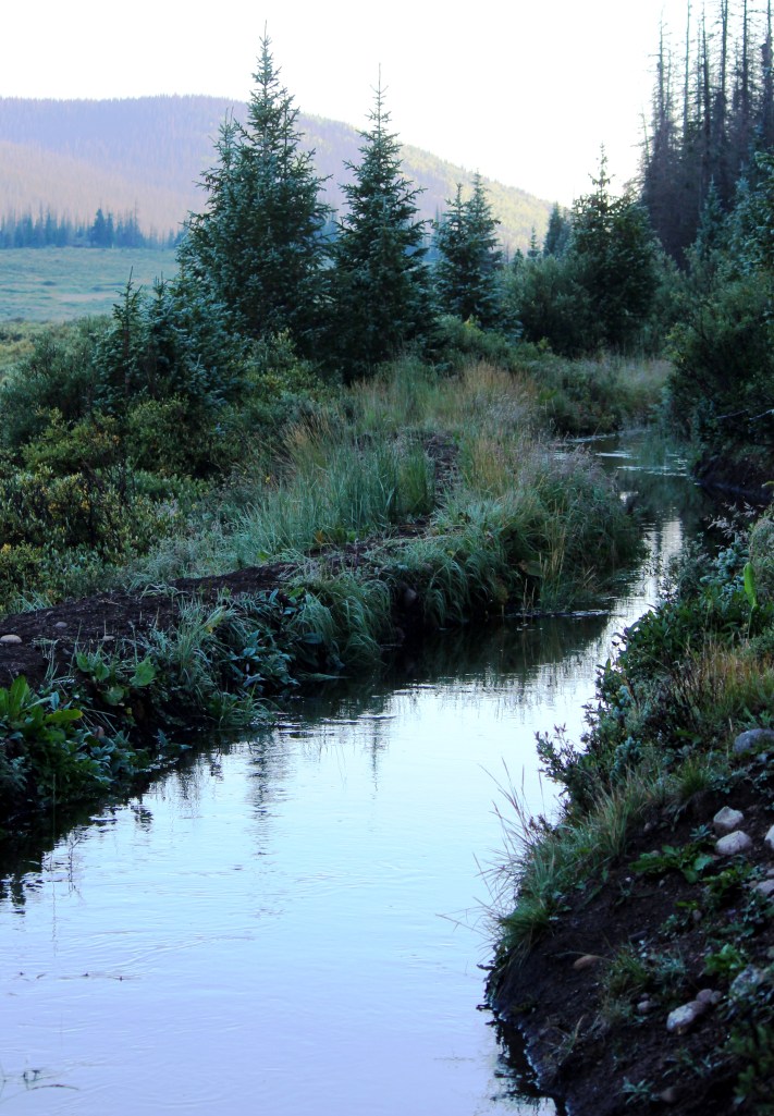 a ditch on the divide