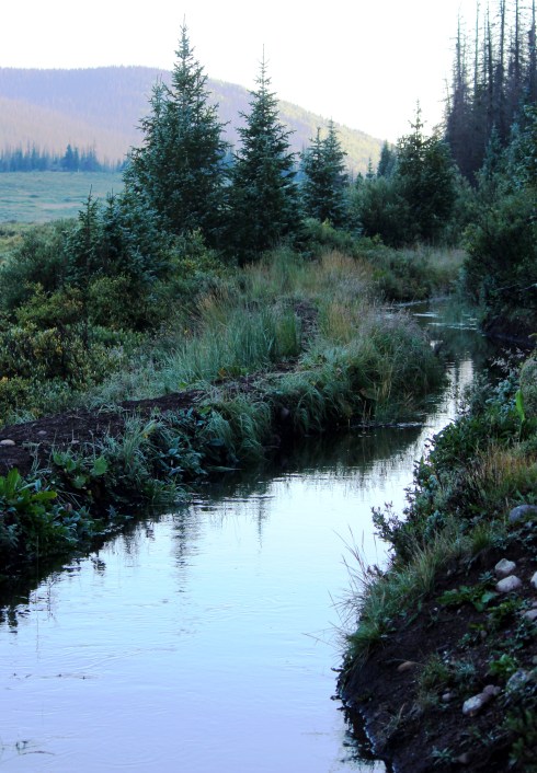 a ditch on the divide